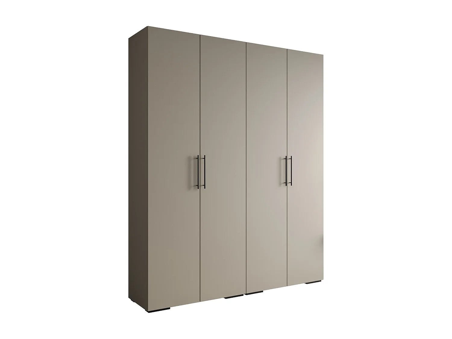 Armadio Inova 3 a ante battenti 236,7/200/47 4 porte (Grigio/Nero)