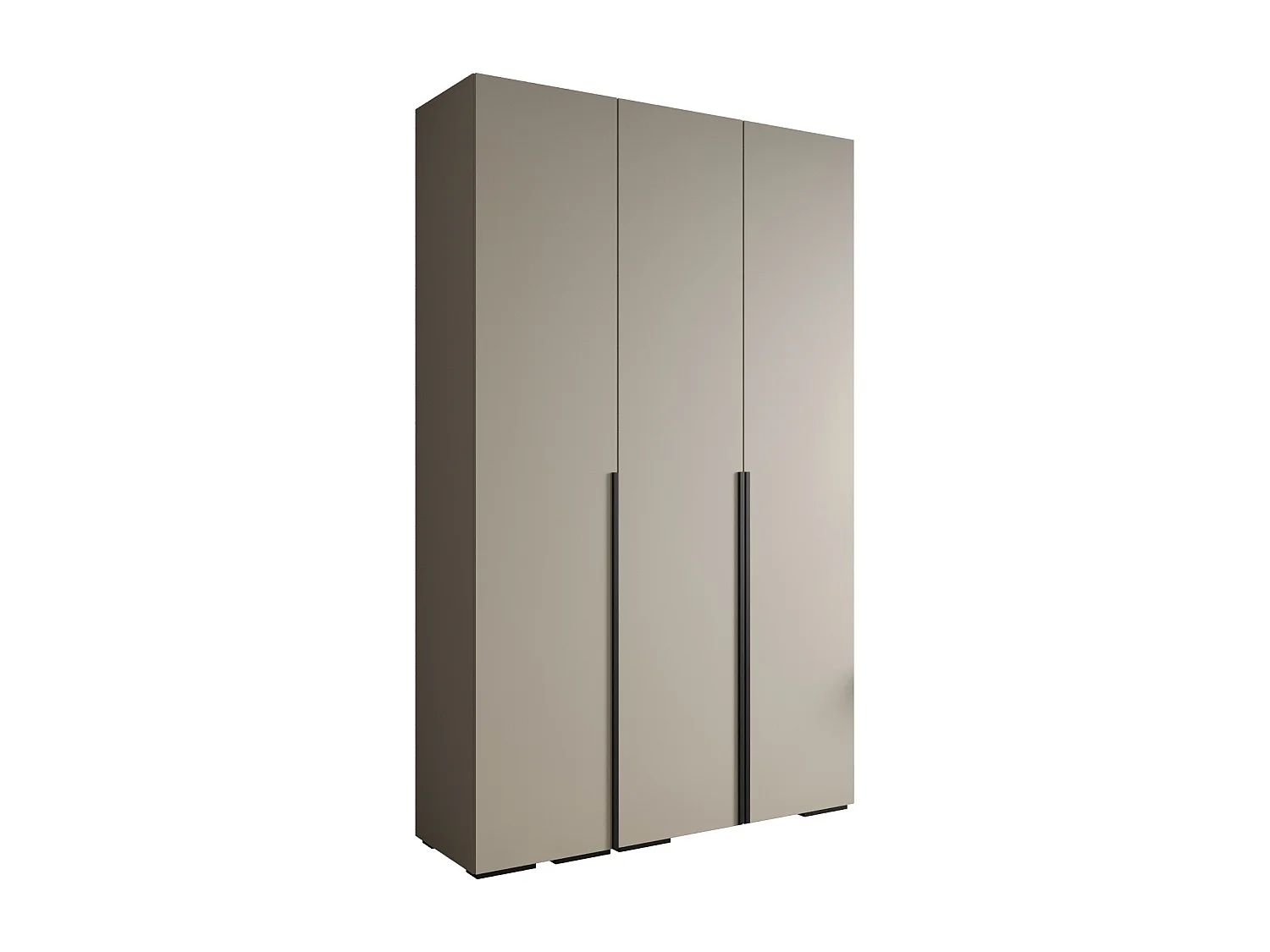 Inova 1 armoire à portes battantes 236,7/150/47 3 porte (Grigio/Nero)