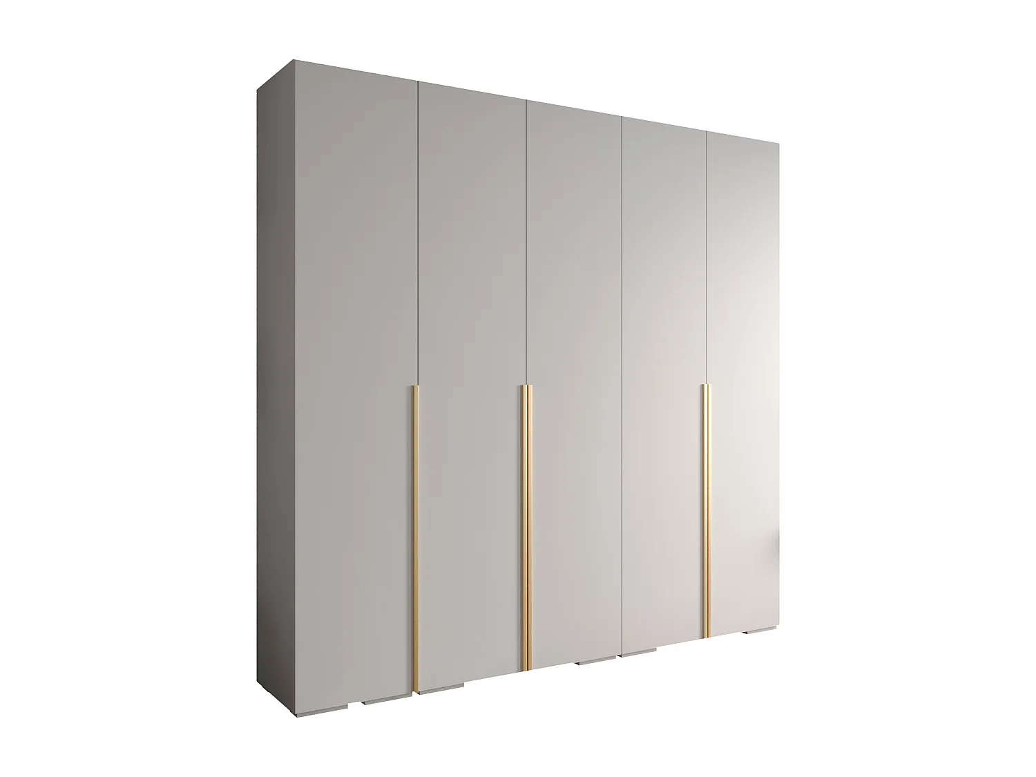 Inova 1 armoire à portes battantes 236,7/250/47 5 porte (Bianco/D'oro)