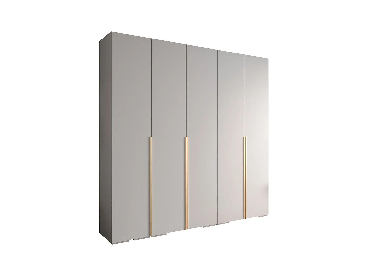 Inova 1 armoire à portes battantes 236,7/250/47 5 porte (blanc/doré)