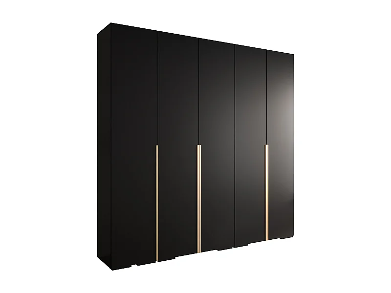 Inova 1 armoire à portes battantes 236,7/250/47 5 porte (Nero/doré)