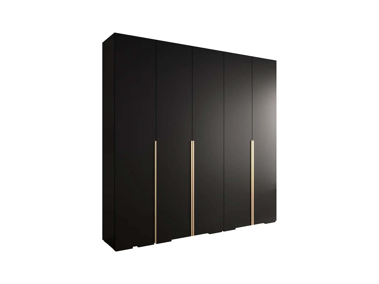 Inova 1 armoire à portes battantes 236,7/250/47 5 porte (Nero/doré)
