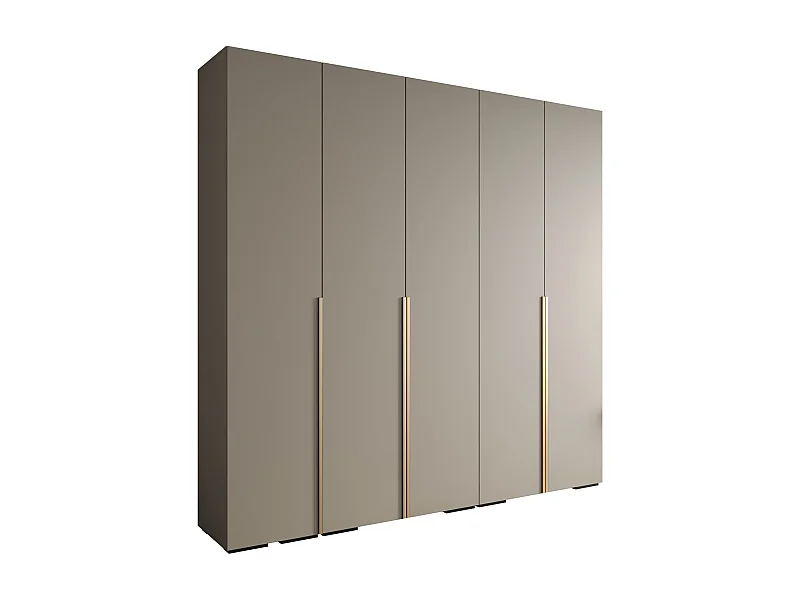 Inova 1 armoire à portes battantes 236,7/250/47 5 porte (Grigio/doré)