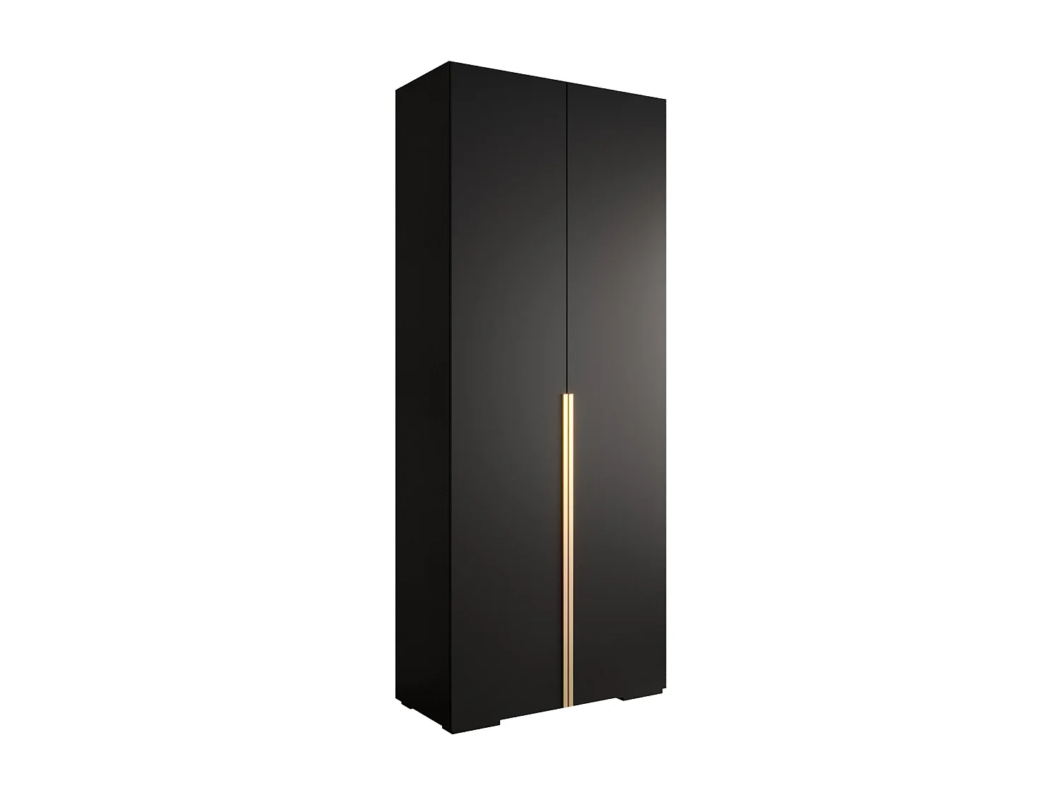 Inova 1 armoire à portes battantes 236,7/100/47 2 porte (Nero/doré)