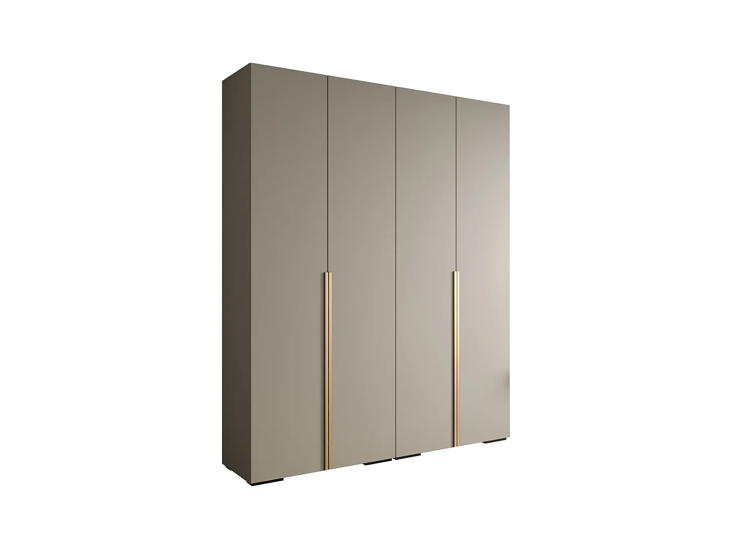 Inova 1 armoire à portes battantes 236,7/200/47 4 porte (Grigio/doré)
