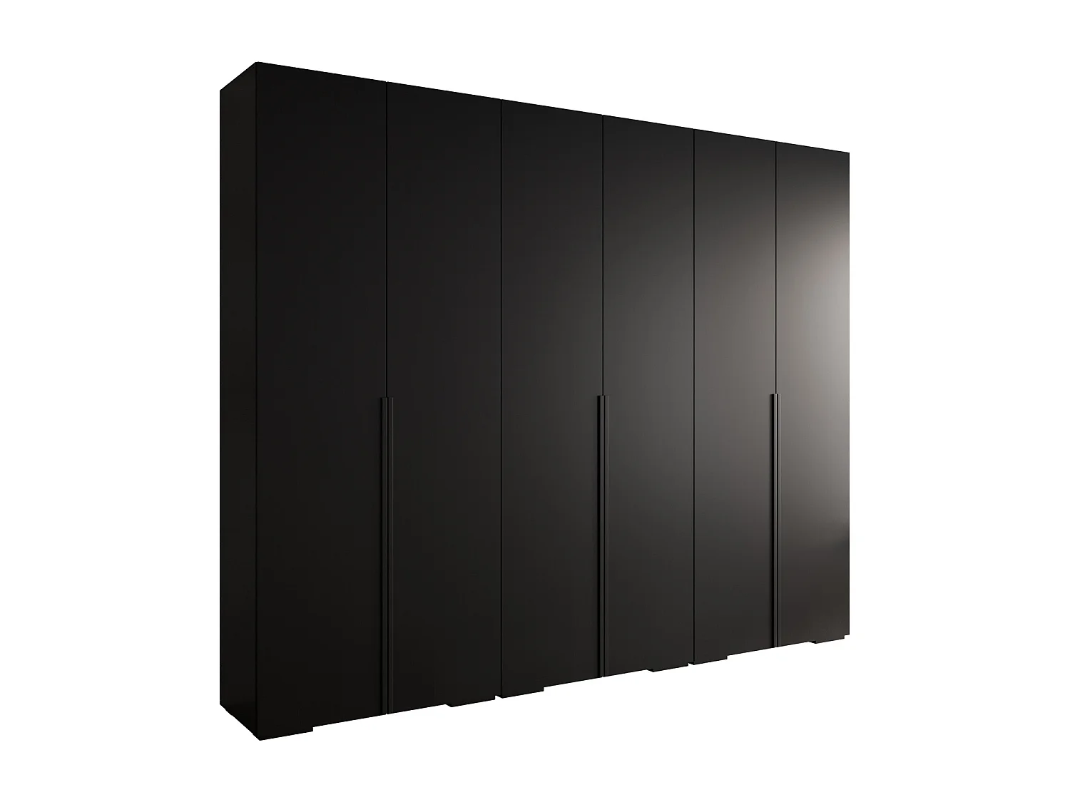 Inova 1 armoire à portes battantes 236,7/300/47 6 porte (Grigio/Nero)