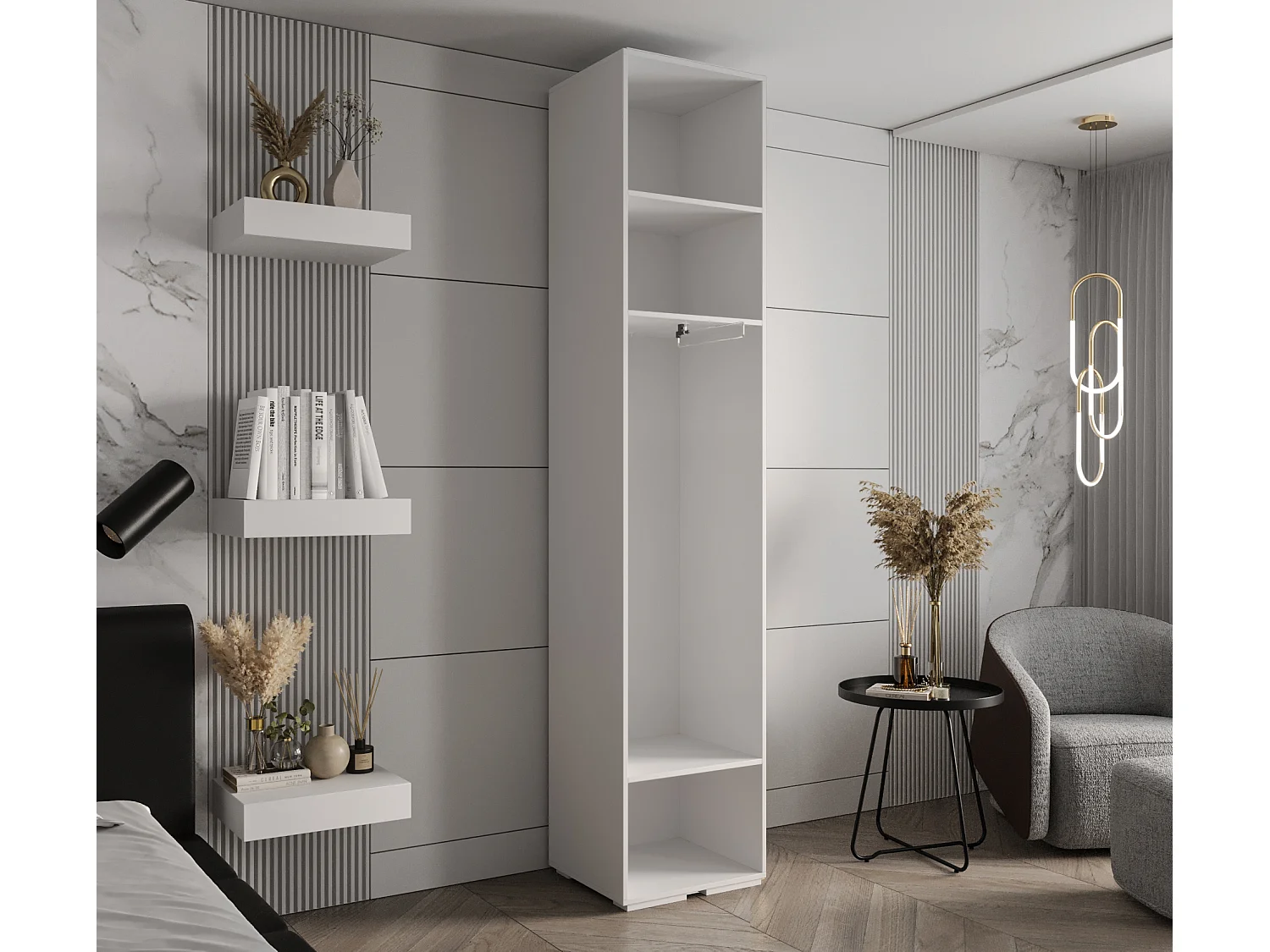 SCHWEBETÜRENSCHRANK INOVA 2 236,7/50/47 (Grau/Schwarz)