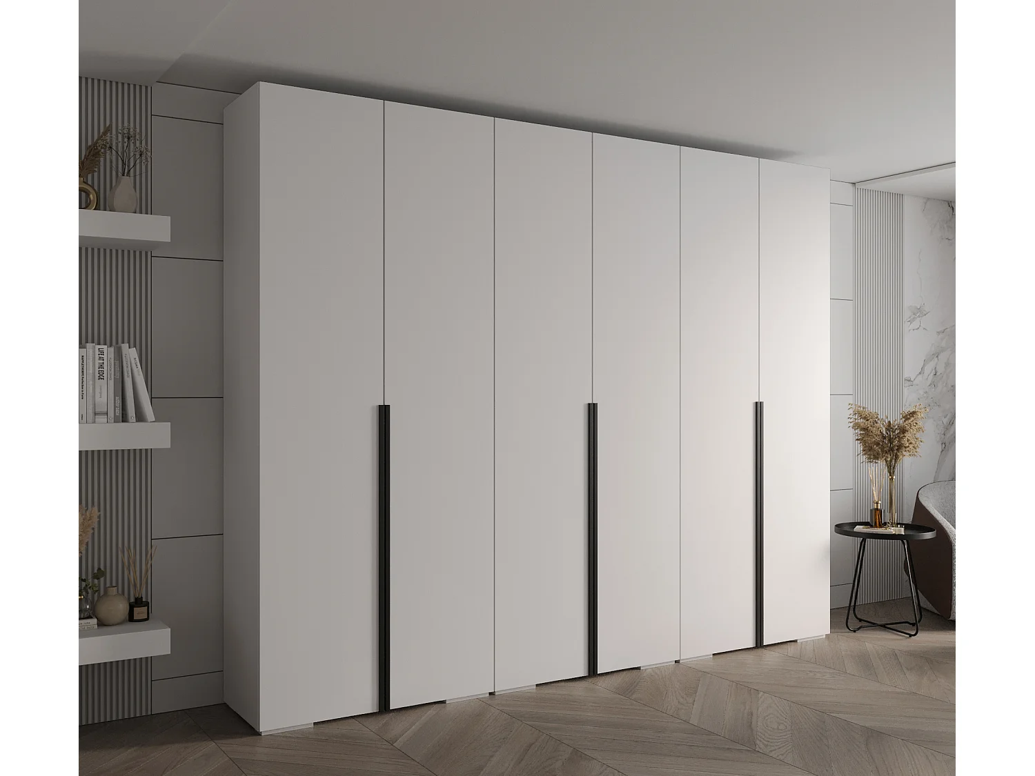 SCHWEBETÜRENSCHRANK INOVA 1 236,7/300/47 (Weiß/Schwarz)