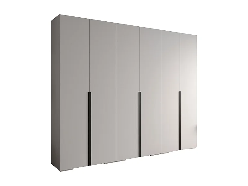 Inova 1 armoire à portes battantes 236,7/300/47 6 porte (blanc/Nero)