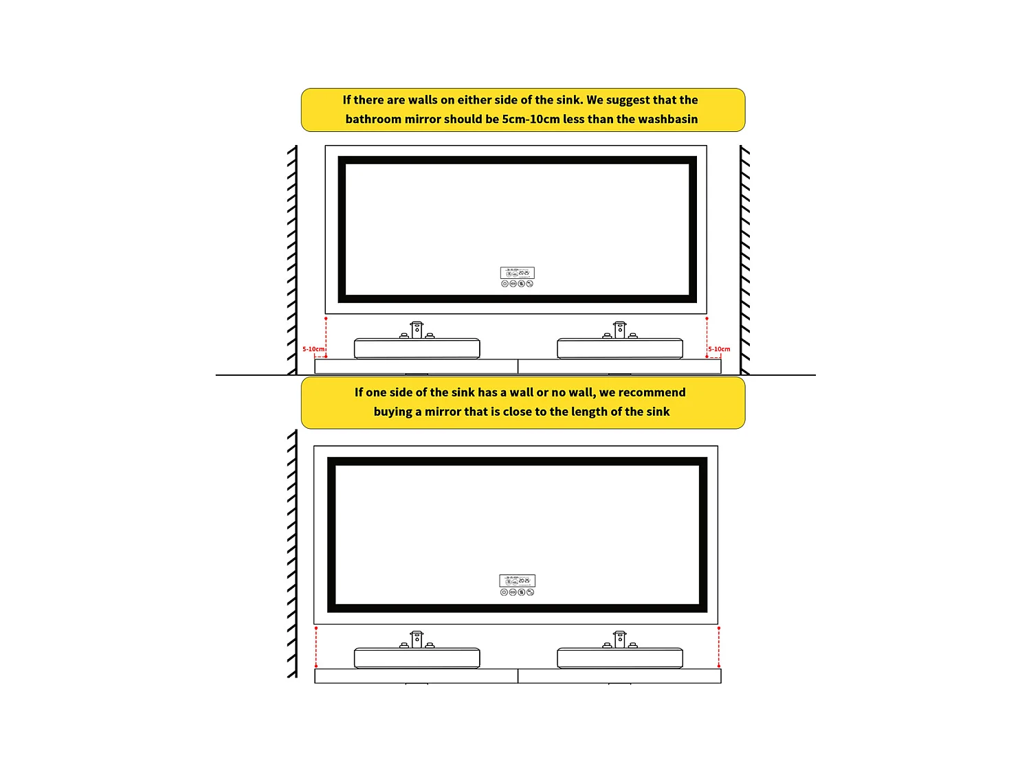 Espelho de banheiro 140x70cm LED ajustável + antiembaçante + Bluetooth 5.2 + Relógio + 3 cores 4 botões