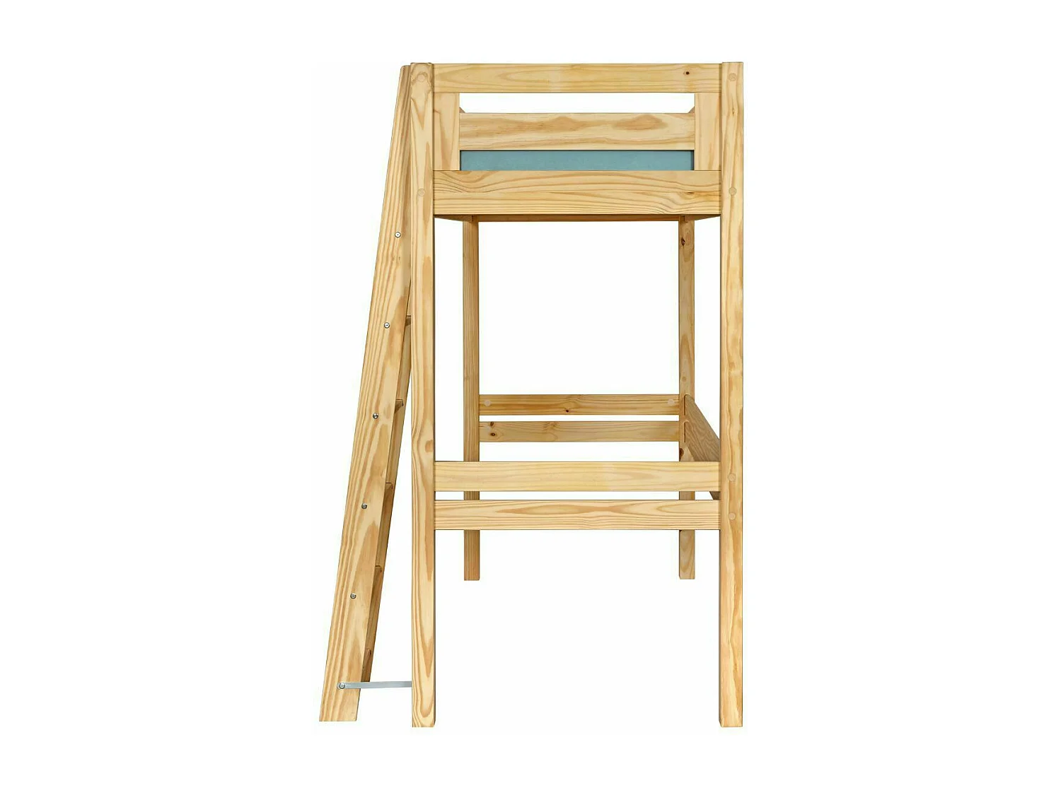 Lit mezzanine 1 place 90x190 cm bois massif bois naturel ORSAI