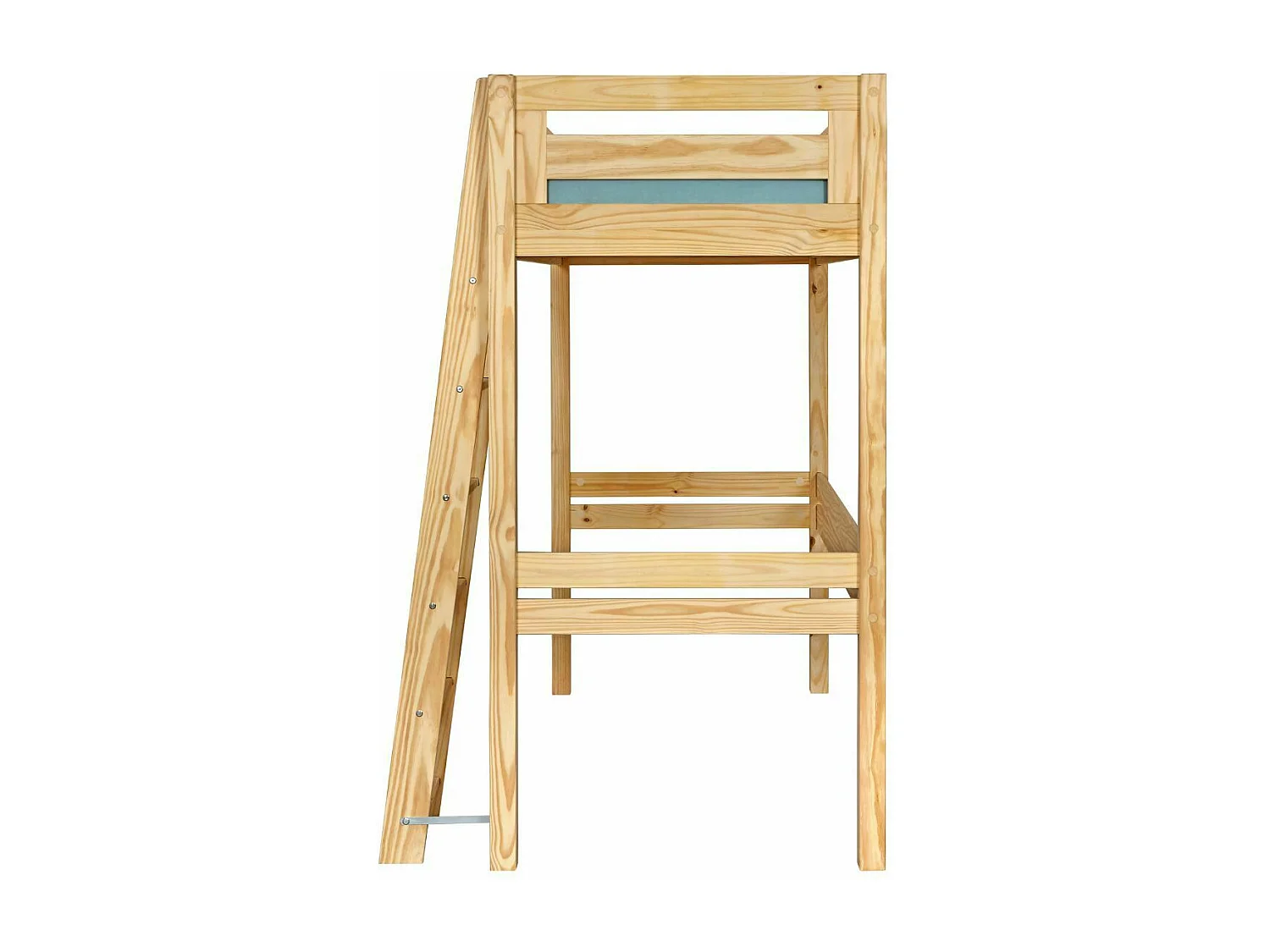 Lit mezzanine 2 places 140x190 cm bois massif bois naturel ORSAI