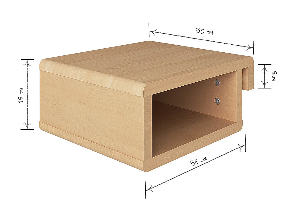 Chevet suspendu  bois massif bois MELISSA