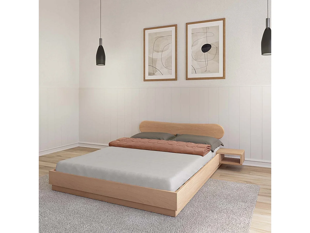 Chevet suspendu  bois massif bois MELISSA