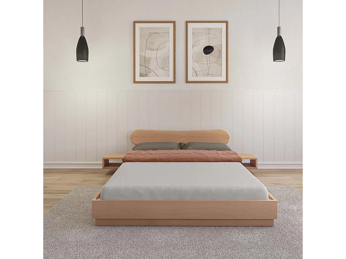 Chevet suspendu  bois massif bois MELISSA