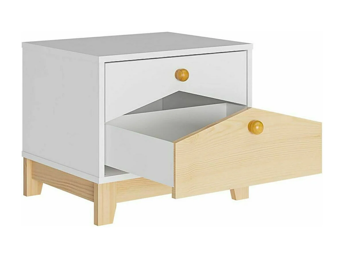 Chevet 2 tiroirs  panneaux de fibres bois SANDRO