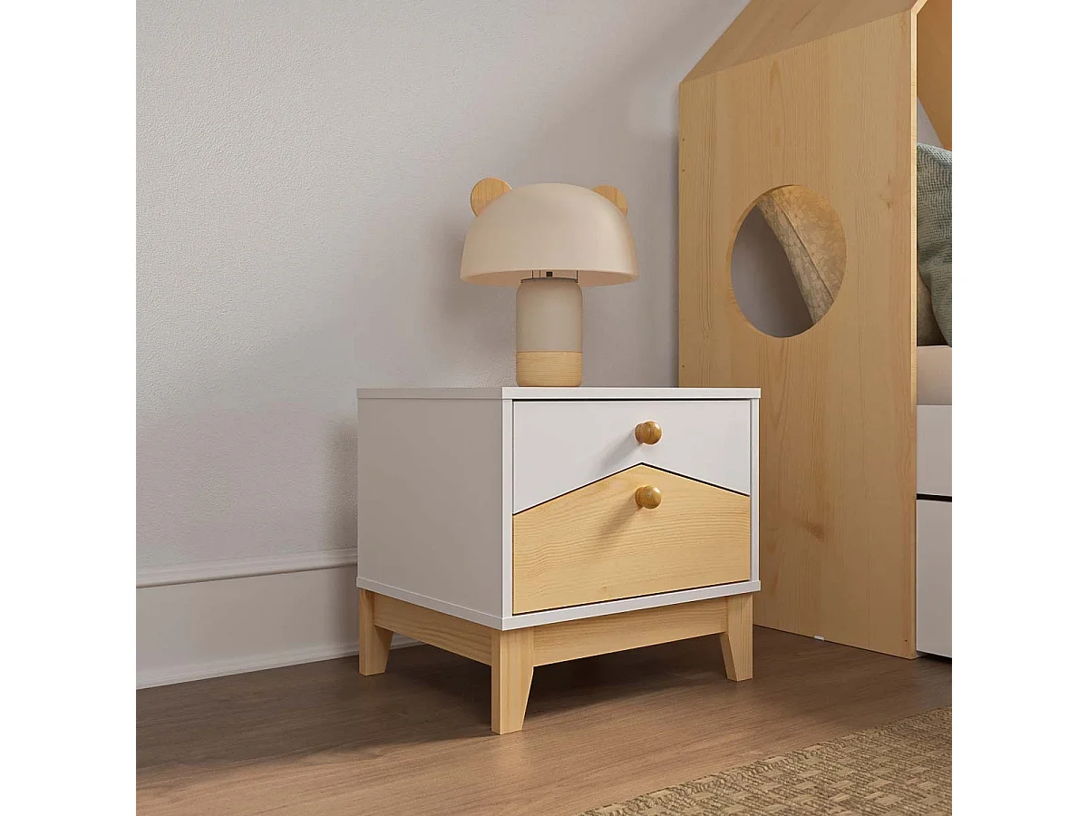 Chevet 2 tiroirs  panneaux de fibres bois SANDRO