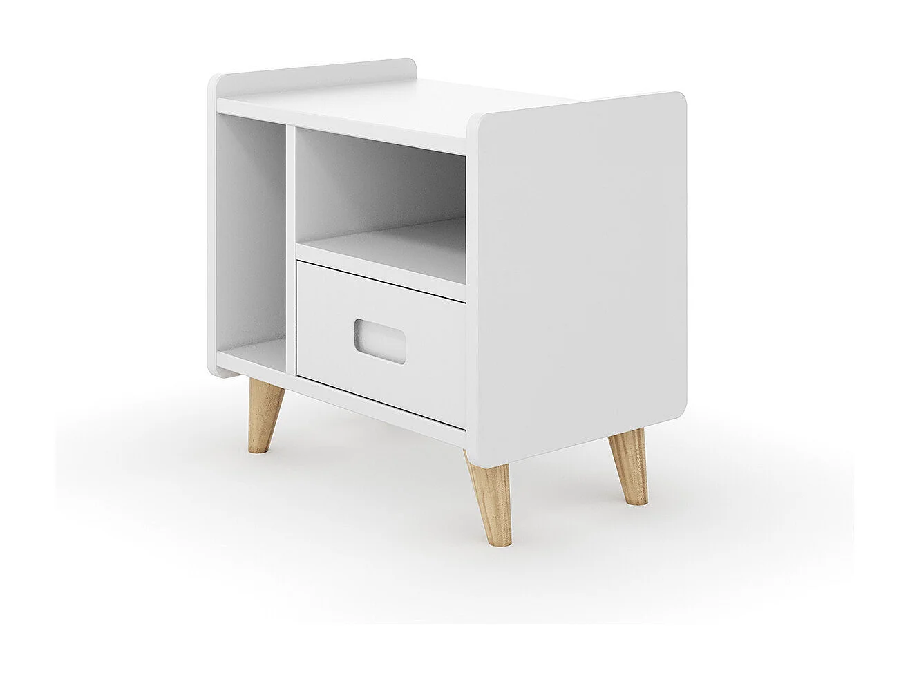 Chevet  bois massif blanc et bois PETER