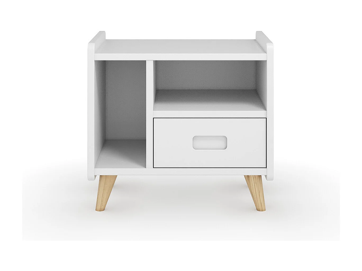 Chevet  bois massif blanc et bois PETER