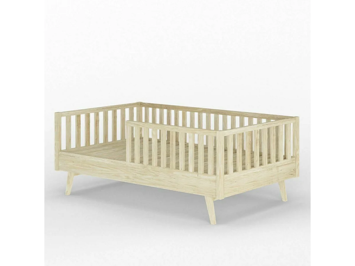 Pack lit enfant Montessori avec matelas 90x190 cm bois massif bois ROMEO