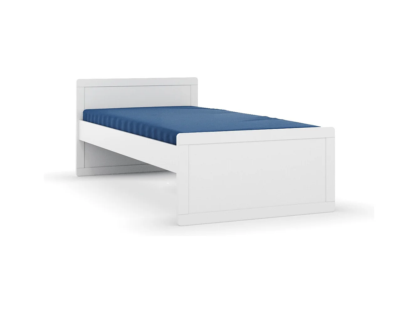Pack lit évolutif avec matelas 90x190 cm bois massif blanc PETER