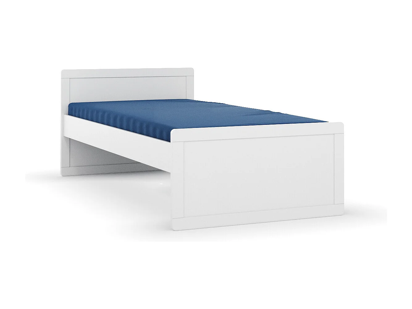 Pack lit évolutif avec matelas 90x190 cm bois massif blanc PETER