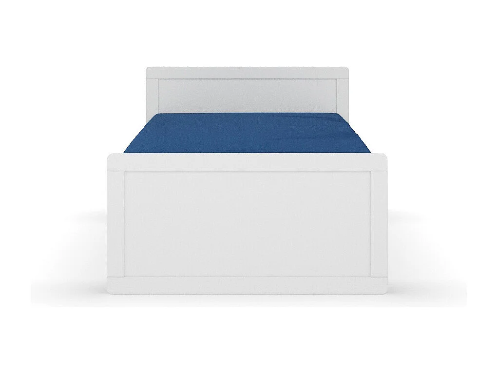 Pack lit évolutif avec matelas 90x190 cm bois massif blanc PETER