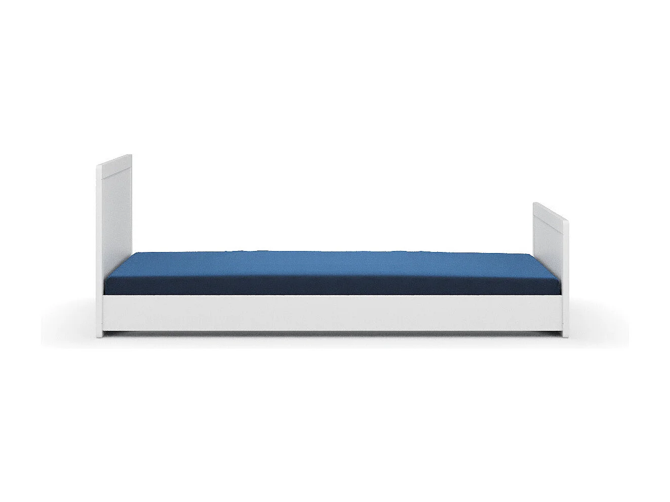 Pack lit évolutif avec matelas 90x190 cm bois massif blanc PETER