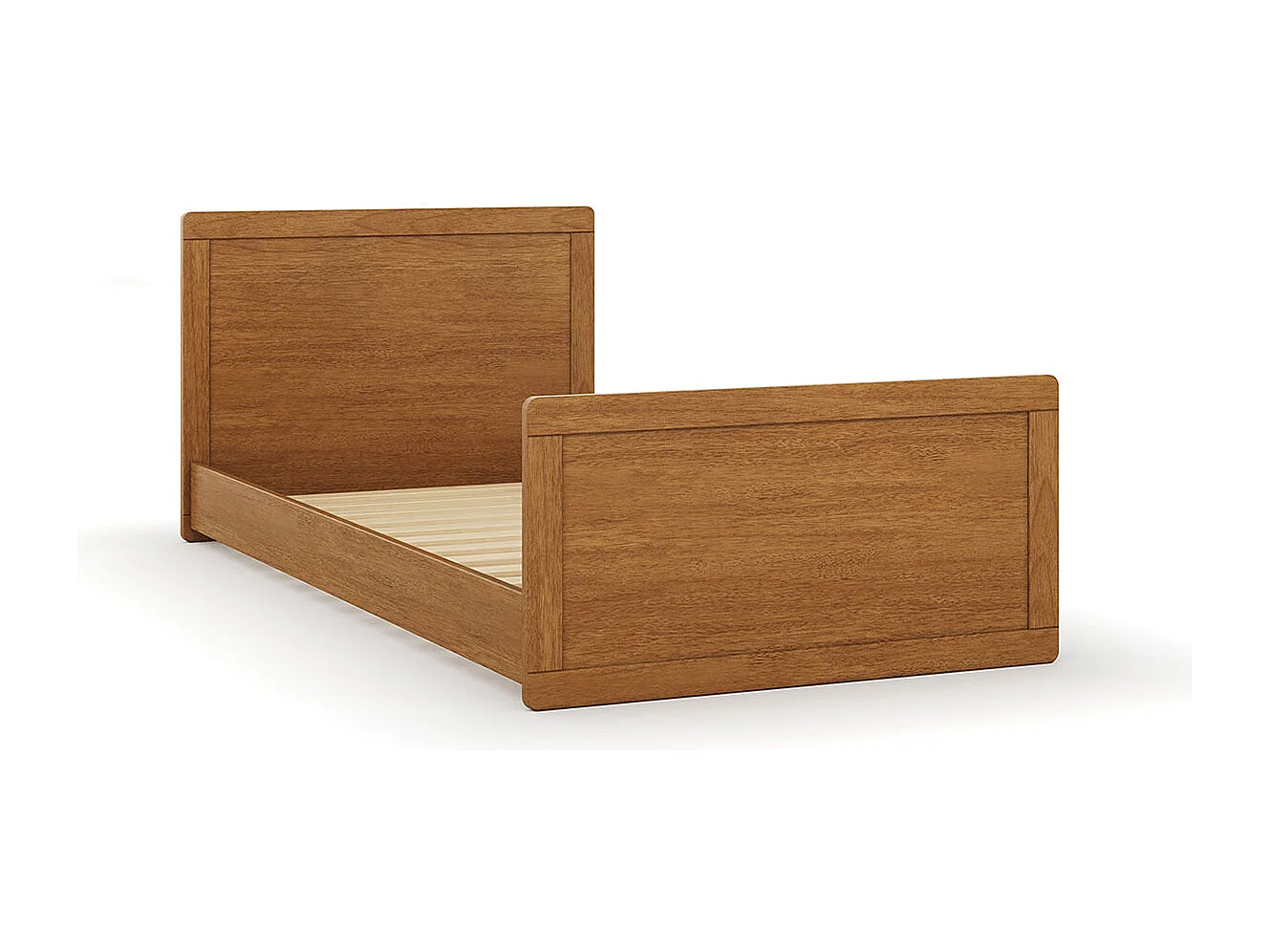 Pack lit évolutif avec matelas 90x190 cm bois massif noisette PETER