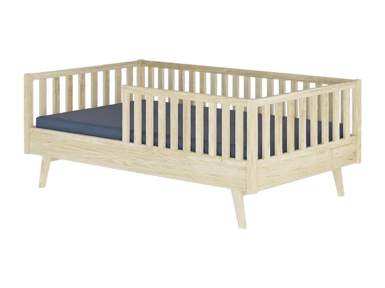 Lit enfant Montessori 90x190 cm bois massif bois ROMEO