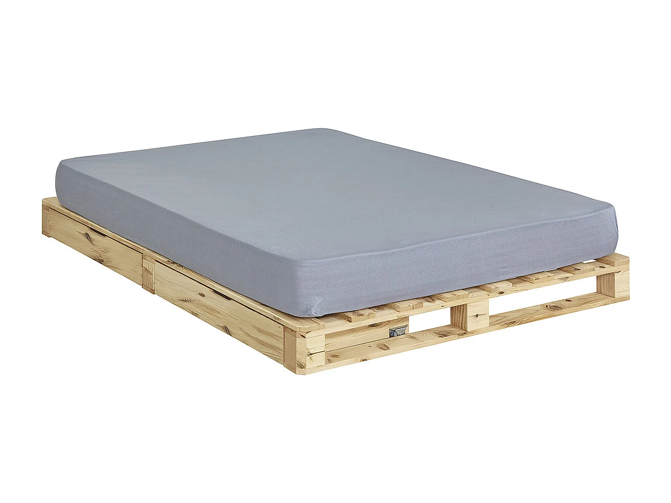 Lit palette 140x200 cm bois massif bois naturel CEMBRO
