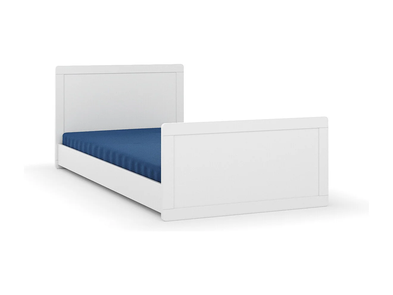 Lit évolutif 90x190 cm bois massif blanc PETER