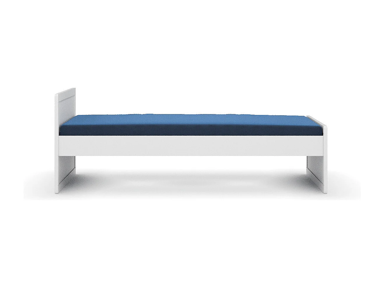 Lit évolutif 90x190 cm bois massif blanc PETER