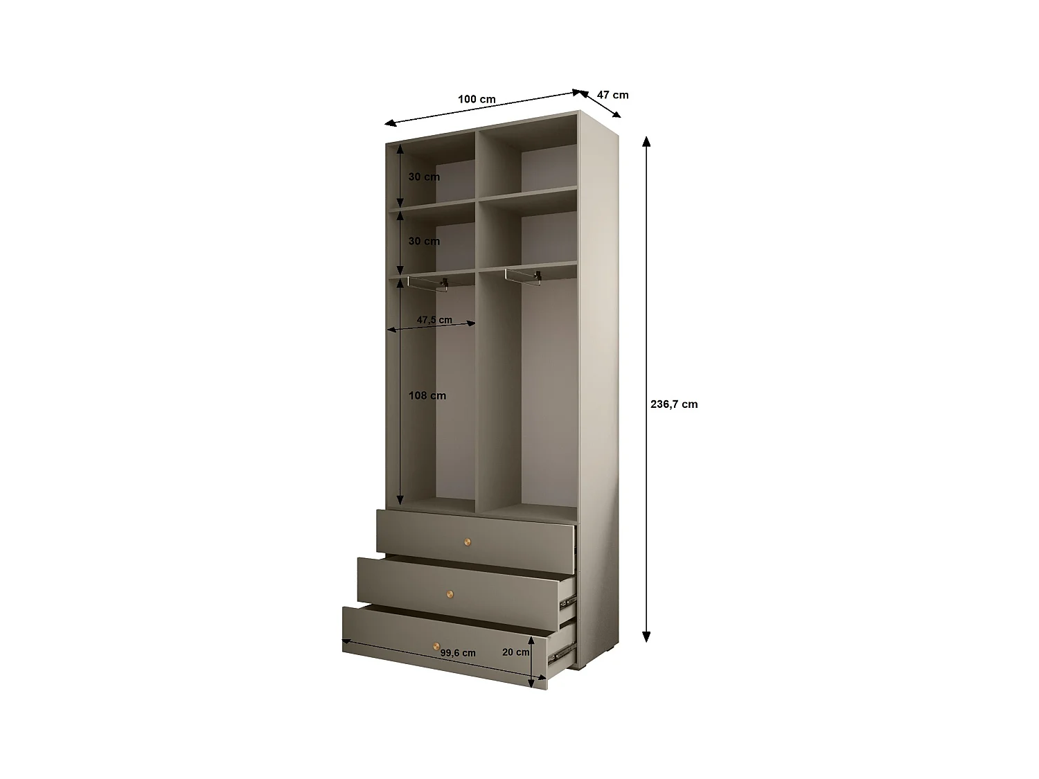 Armoire Inova 1 236,7/100/47