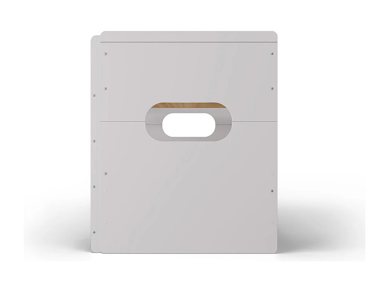 Lit mi-hauteur 90x190 cm panneaux de fibres blanc et noisette LEJI