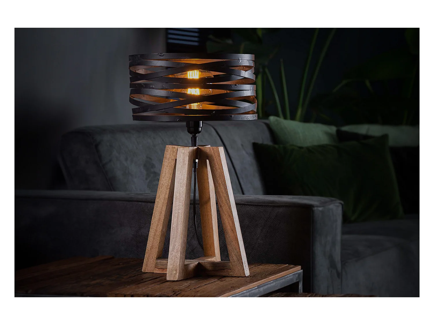 Lámpara - Negro Madera - DALIAN