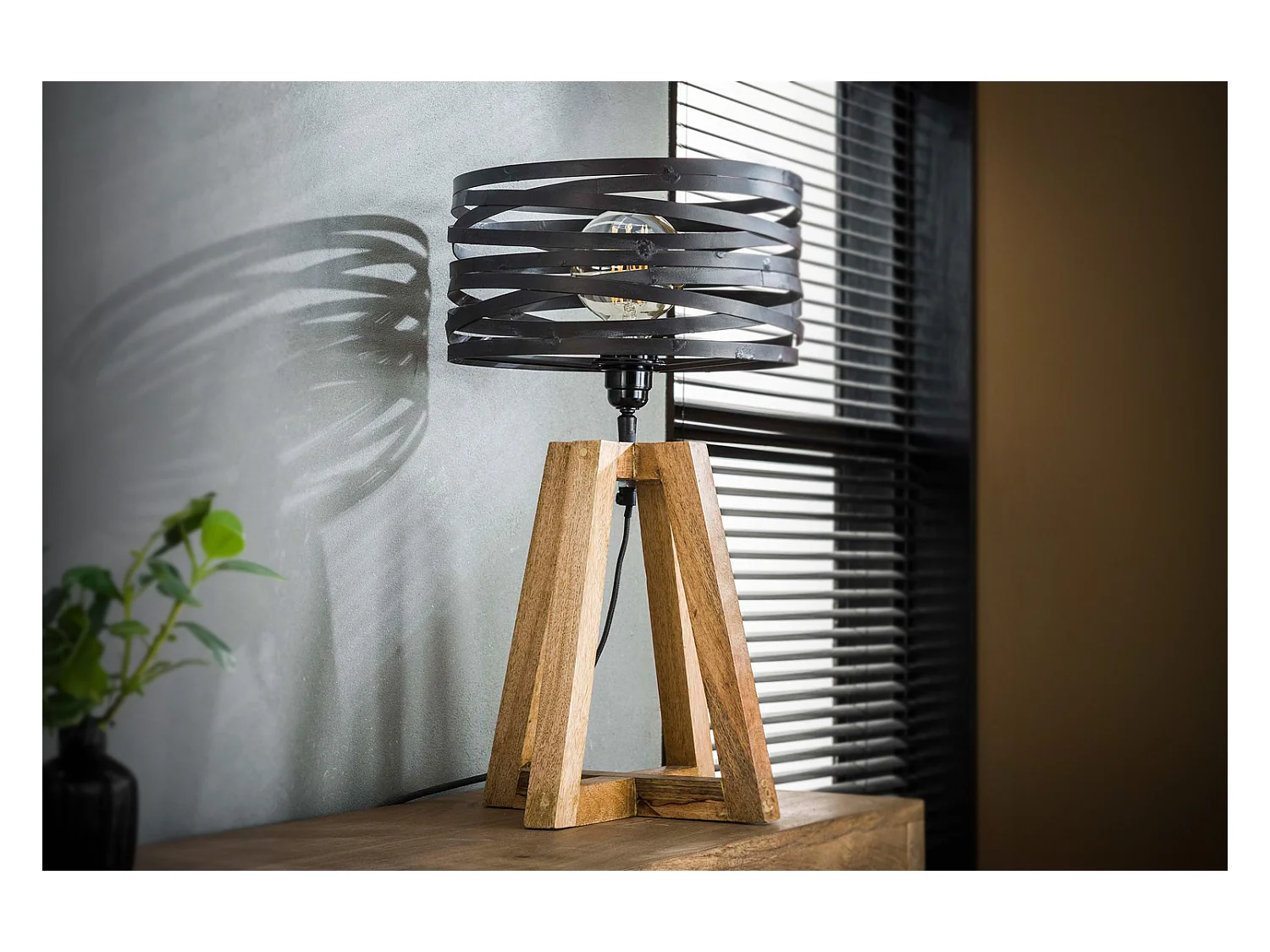 Lámpara - Negro Madera - DALIAN