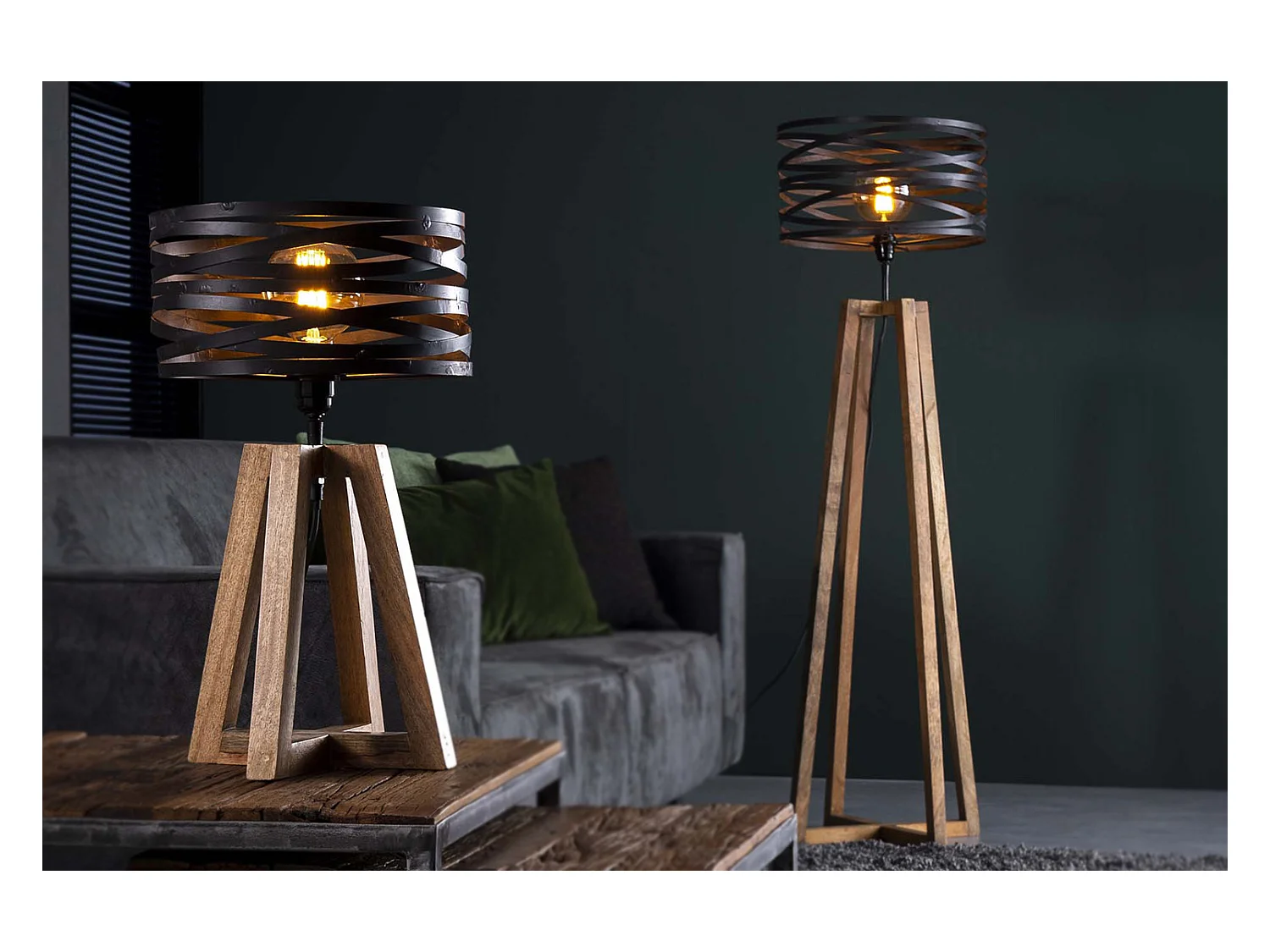 Lámpara - Negro Madera - DALIAN