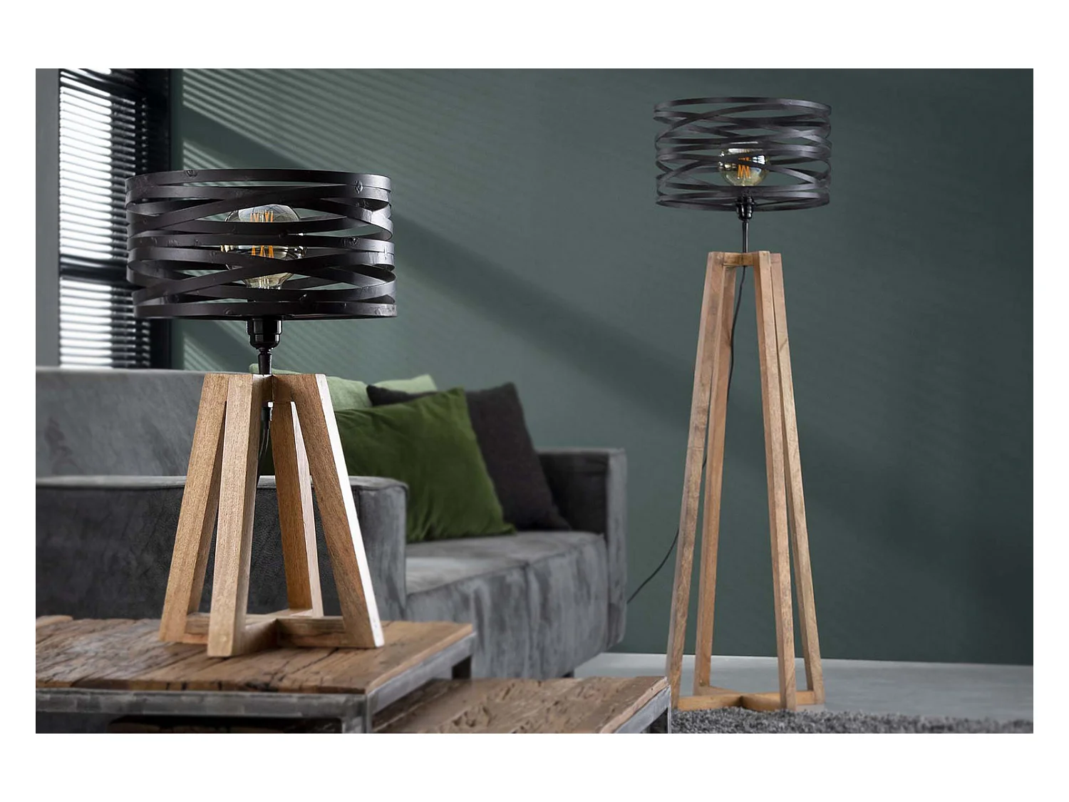 Lámpara - Negro Madera - DALIAN