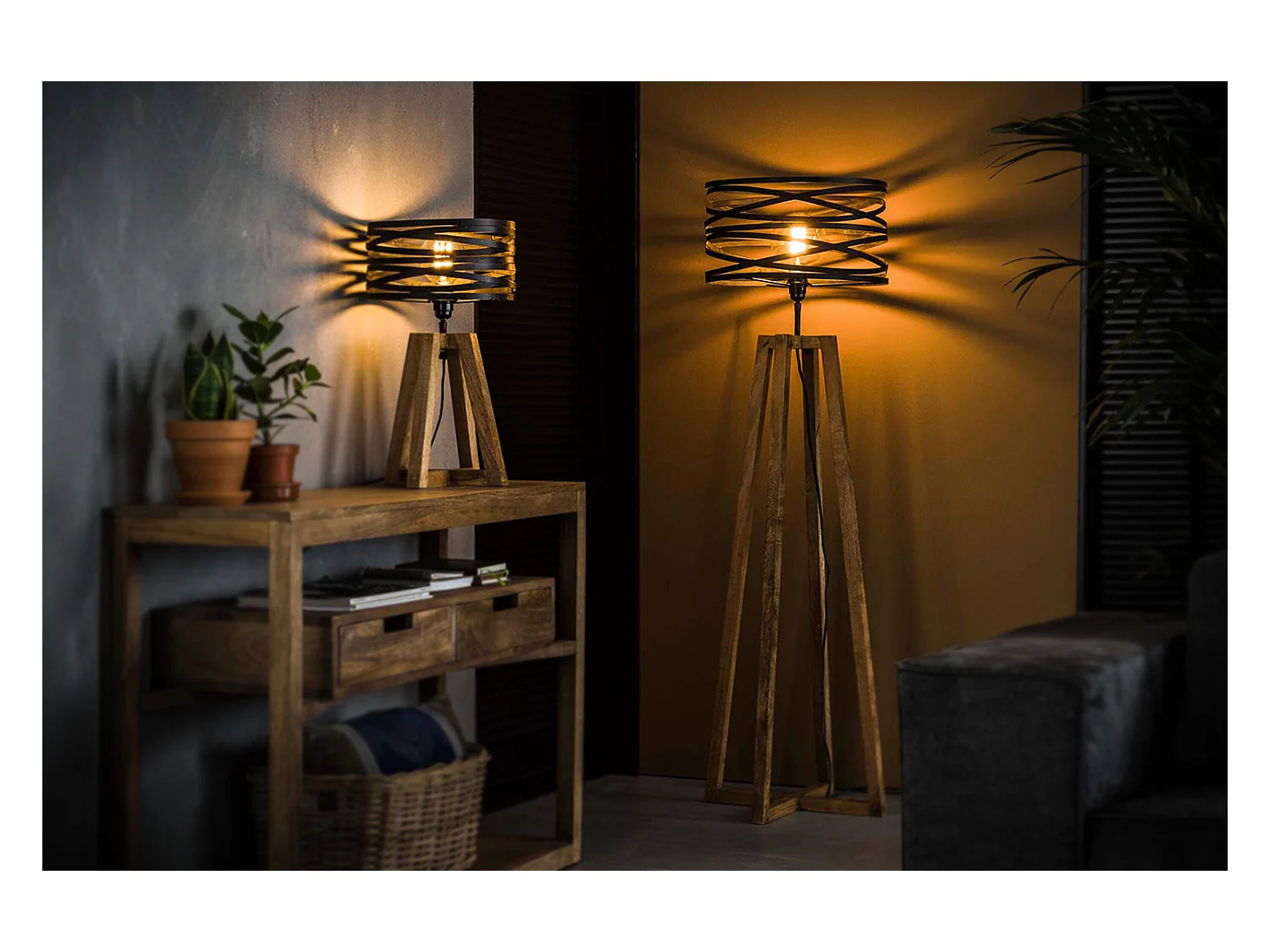 Lámpara - Negro Madera - DALIAN