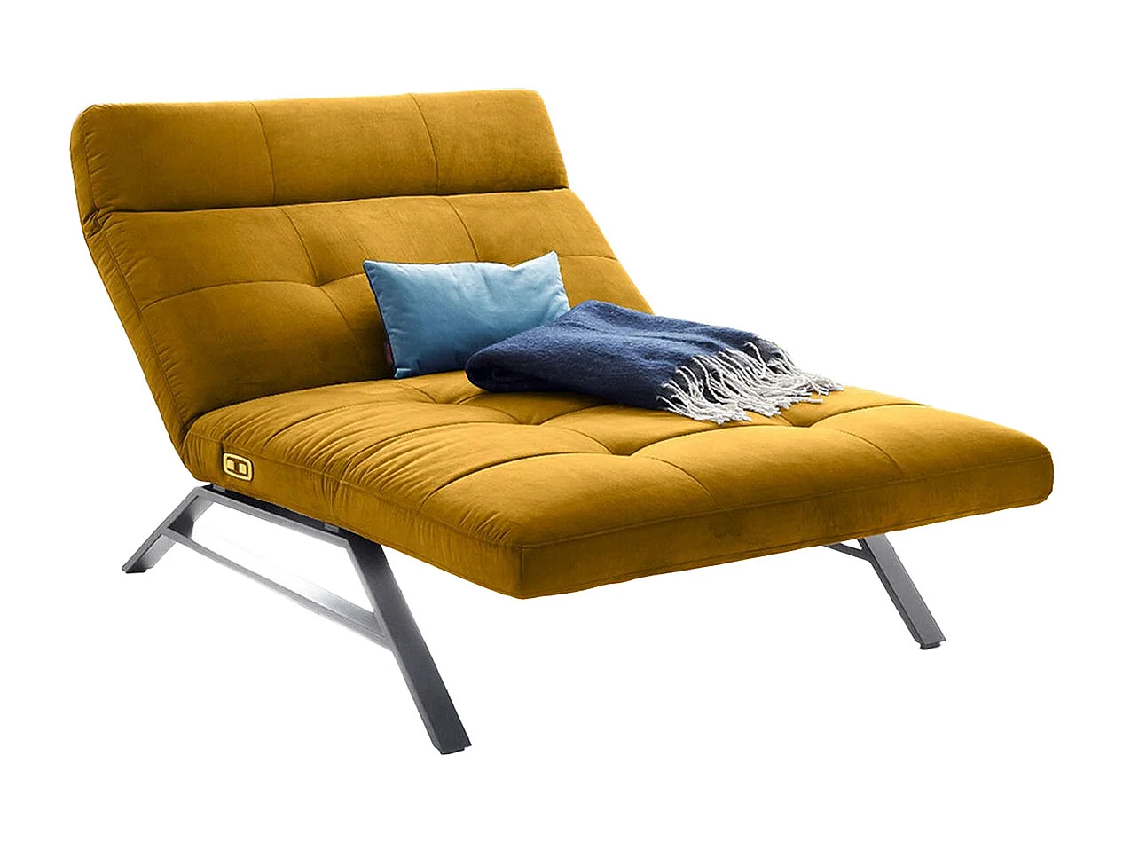 Chaise longue - amarillo terciopelo - AMERIVA