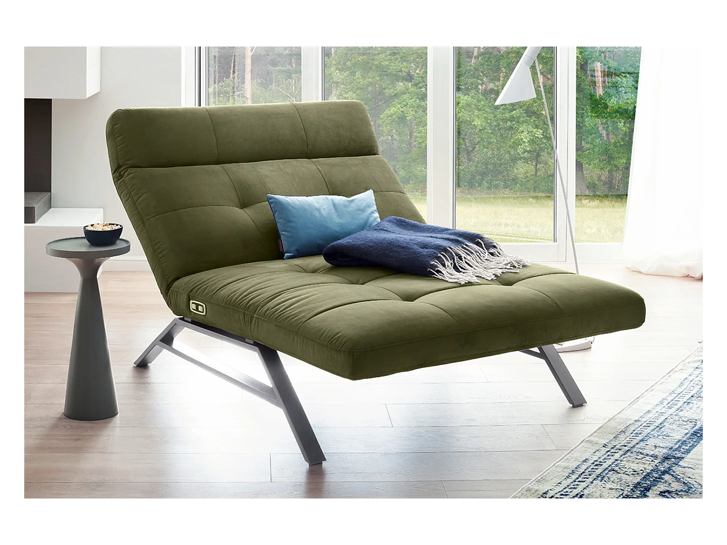 Chaise - vert foncé Velours - AMERIVA