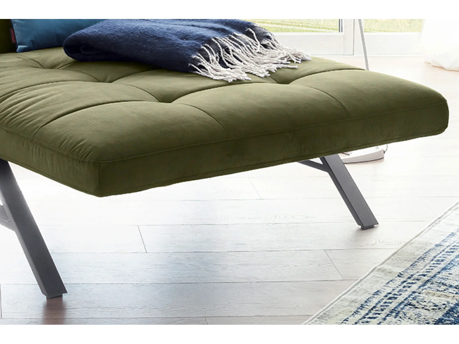 Chaise longue - vert foncé Velours - AMERIVA