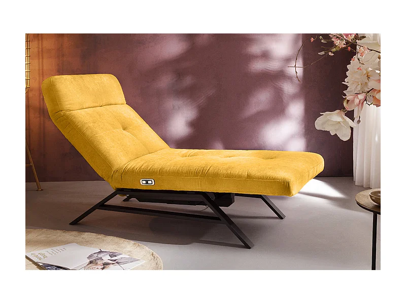 Chaise - amarillo terciopelo - AMERIVA