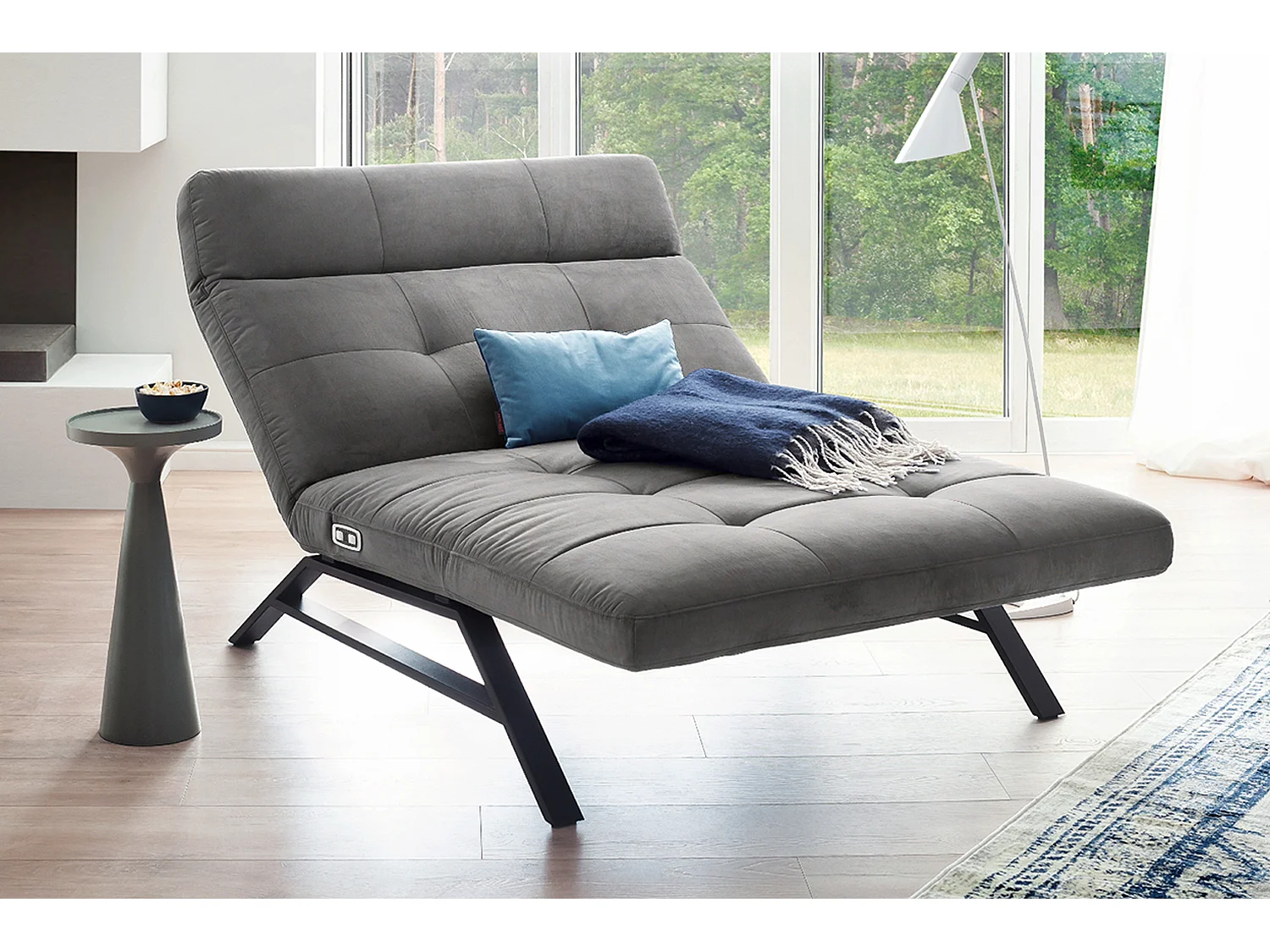 Chaise longue - Gris Velours - AMERIVA