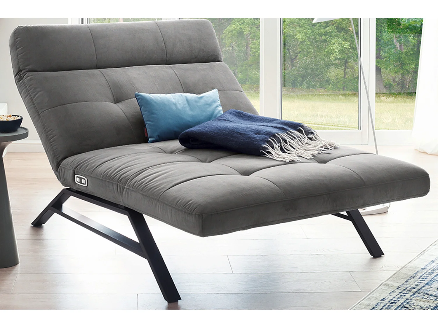 Chaise longue - Gris Velours - AMERIVA