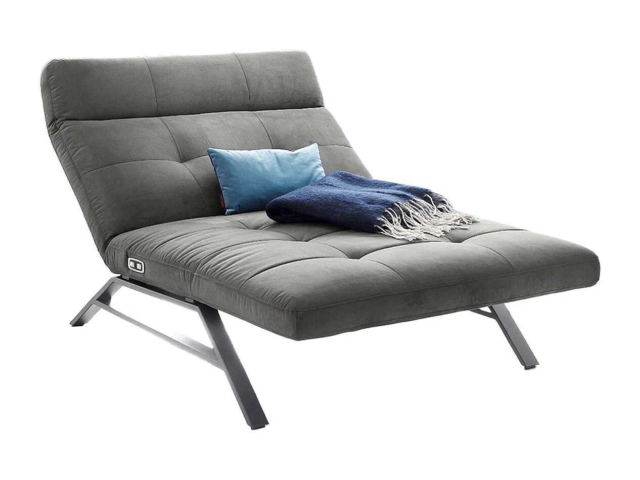 Relaxliege - Silber Velvet - AMERIVA