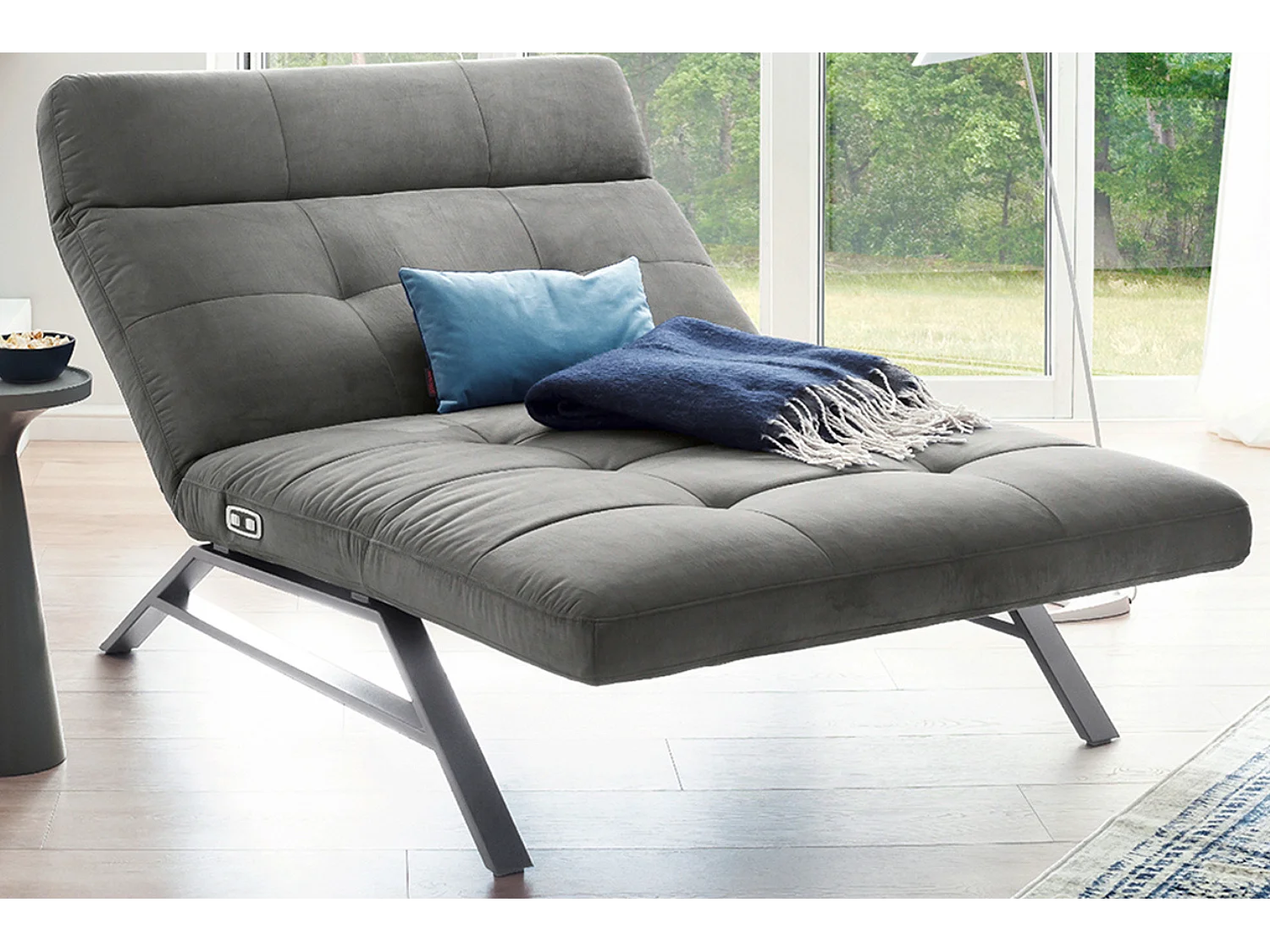 Chaise - argento velluto - AMERIVA