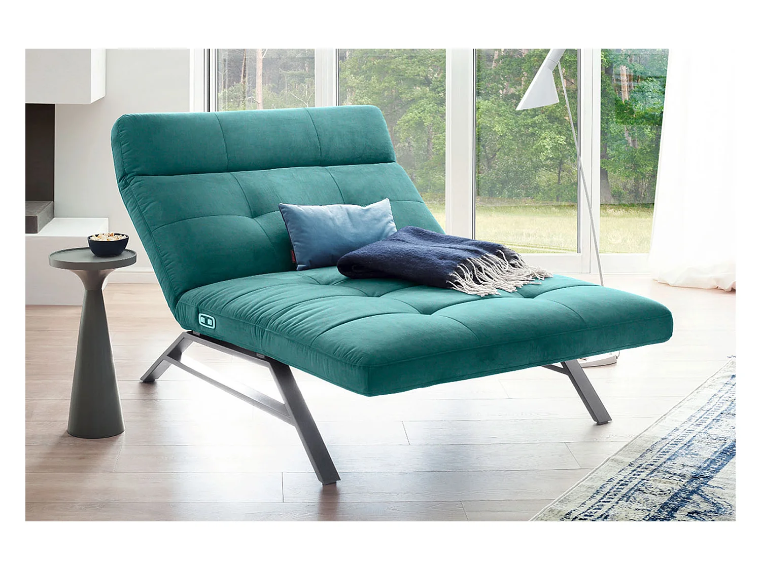 Chaise - vert émeraude Velours - AMERIVA