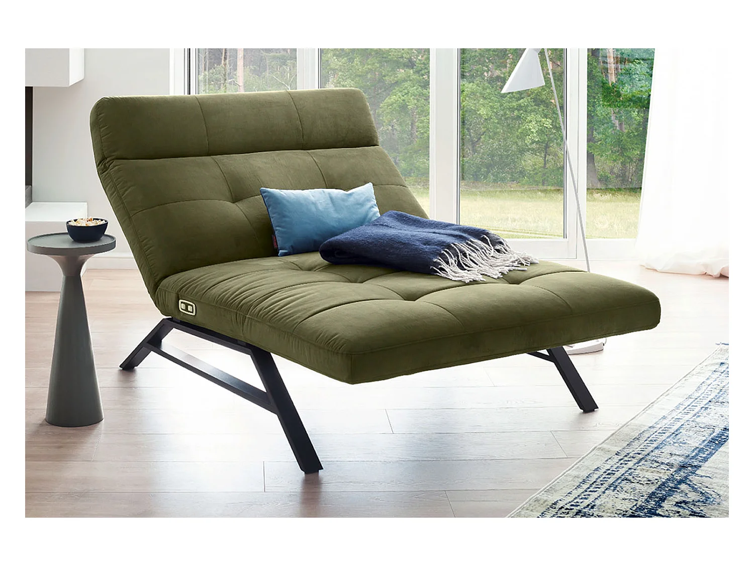 Chaise - vert foncé Velours - AMERIVA